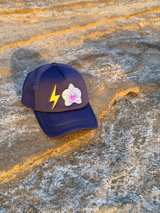 Navy Blue Emoji Trucker